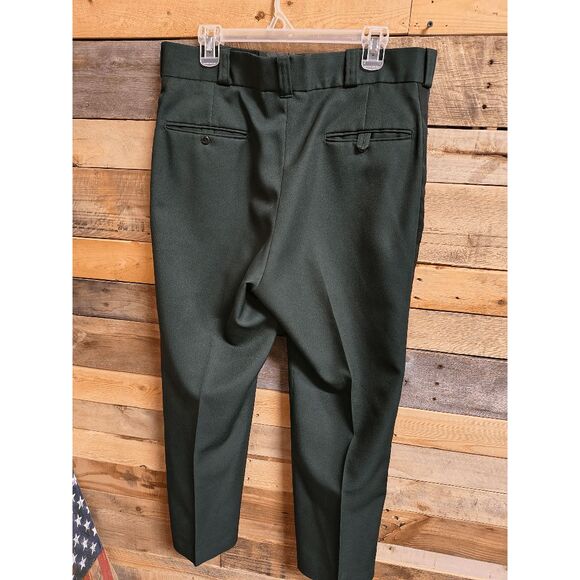 Flying Cross by Fechheimer Men's 36R 36x30 Pants Dark Green Striped Freedom Fit - Picture 5 of 5